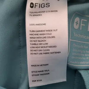 Figs Women's Teal Slim Straight Leg Pant Scrub Bottom‎ Size Extra Small Cargo thumbnail 16