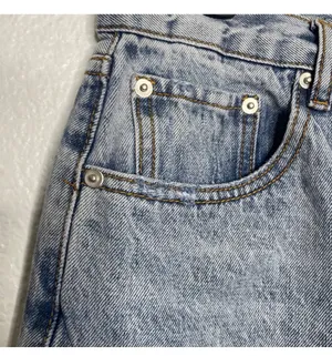 Princess Polly HOLLY ASYMMETRIC STRAIGHT LEG JEAN LIGHT WASH DENIM LOWER IMPACT thumbnail 14