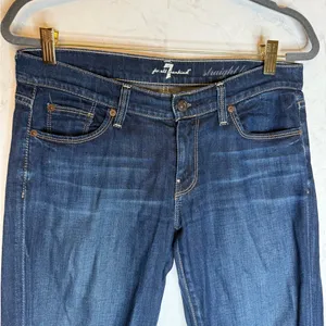 7 for all mankind mid rise straight leg jeans thumbnail 6
