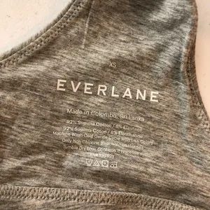 Everlane Womens The Cotton Tank Bra Heathered Gray XS thumbnail 5