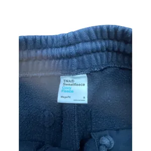 TNA Aritzia Cozy Fleece Mega Fit Cargo Sweatpants Navy Blue Women's Size Small‎ thumbnail 4