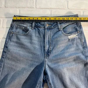 American Eagle Mom Jeans Womens 12 R Distressed‎ Light Blue Denim Casual thumbnail 2