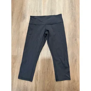 Lululemon Pace Rival Crop Black Athletic Running Leggings Size‎ 8 Mid Rise 20in thumbnail 2