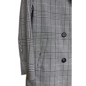 Madewell‎ Caldwell Double-Breasted Oversized Blazer Black/White Plaid Women's XS thumbnail 8