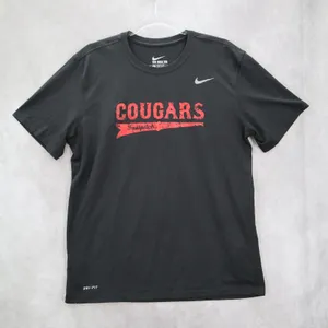 Nike Black Short Sleeve Cougars Tee Active Fan Tshirt Athletic L Large‎ thumbnail 1