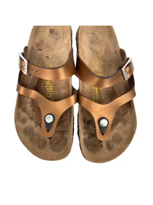 Papillio by Birkenstock Fussbett Strappy Comfort Sandals Bronze Size 38 US 7.5 thumbnail 9