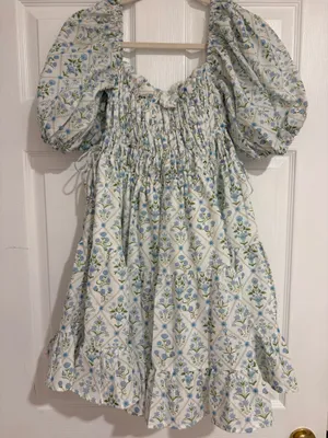 Bubble floral dress Blue thumbnail 1