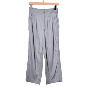 Madewell The Petite Neale Straight Leg‎ Pants Drapeweave Overcast Blue 4 Petite thumbnail 5