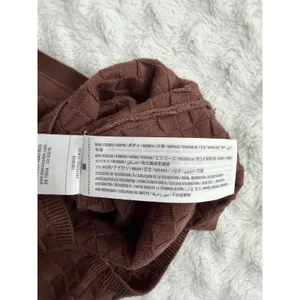 Abercrombie & Fitch Brown Checkered Knit Scoop Neck Classic Preppy Tank Top S thumbnail 5