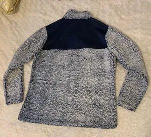 Sherpa Pullover Quarter Zip Blue Size M thumbnail 3