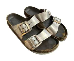 BIRKENSTOCK Arizona Rose Gold 2 Strap Sandals Size‎ 36 US 5 Slip On Boho #S57-1 thumbnail 1