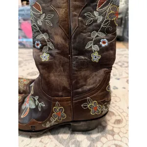 Old Gringo Bonnie Distressed Brown Embroidered Cowboy Boots 7 B thumbnail 5