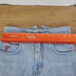 Vintage lei USA Made High Waisted 100% Cotton Denim Shorts 5 Jr. thumbnail 5