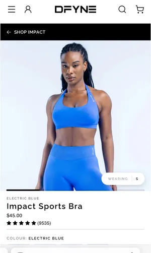 DFYNE Impact Sports Bra Peach Sorbet thumbnail 3