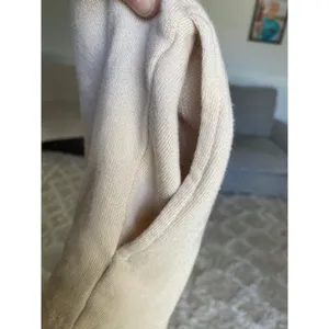 Aerie Cotton Pullover Hoodie Buttery Soft Beige Cozy Relaxed Autumn Minimal Boho thumbnail 4
