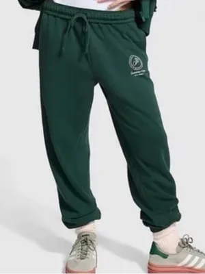 PINK Victoria's Secret Dark Green Sweatpants with Elastic Waist size XL thumbnail 1