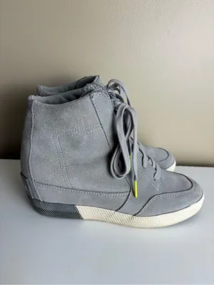 Sorel Women's Out N About Wedge II Boots Grey Suede Size 7.5 thumbnail 4