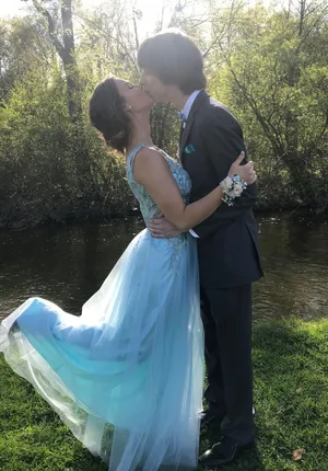 Blue Prom Dress Size 2 thumbnail 6