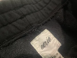 aerie Black Athletic Lounge Shorts thumbnail 2