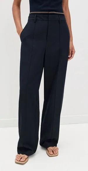WAYF Wide Leg Tailored‎ Pants Black High Rise Slacks Minimalist Size S thumbnail 1