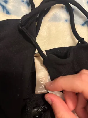 black crop tank top thumbnail 2