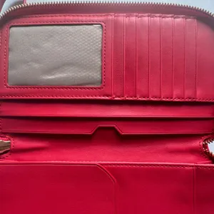 TUMI Vista Nylon Zip-Around Wristlet Strap Travel Wallet Red 4.5" X 7.5" thumbnail 7
