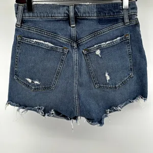 Abercrombie & Fitch Curve Love Mom Shorts 4" High Rise Distressed Cut Off 27" thumbnail 7