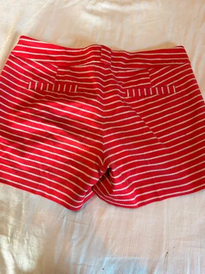 J.Crew City Fit Red White Striped Stretch Chino Shorts Style 37571 thumbnail 3