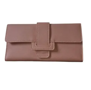 Minimalist Trifold Long Wallet - Dusty Rose Women’s Slim Clean Girl thumbnail 5