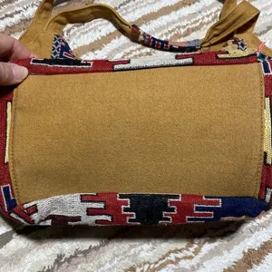 Catori Southwestern Geometric Print Fabric Shoulder Purse Bag Medallion Charm thumbnail 2