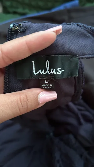 Lulus Black Lace Fit & Flare Dress – Size L thumbnail 2