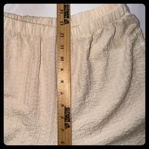 Unbranded Pajama Set Medium Cream‎ Black Trim Seersucker Loungewear thumbnail 7
