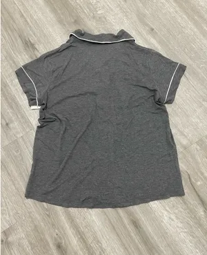 Stars Above gray short sleeve button up pajama top thumbnail 2