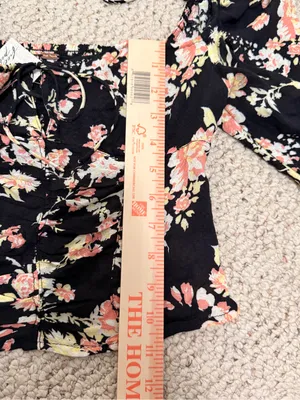 Free People NWT Hillary Top Floral Milkmaid Puff Sleeve Lace Up Crop Top‎ XS thumbnail 7