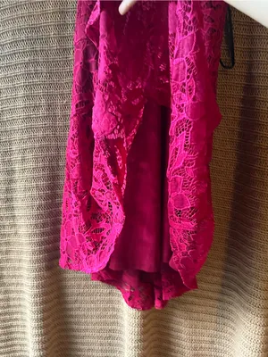 Material Girl Hot Pink Lace Mini Dress thumbnail 3