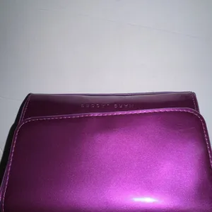 Authen Marc Jacobs Cosmetic Bag w/Lining Glossy Purple & Green. 7x5x2 thumbnail 2