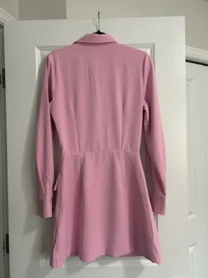 New Showpo Wanda Mini Dress Long Sleeve Faux Wrap Dress Size Small MSRP $109 thumbnail 10