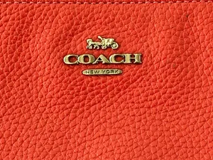 ✨ Coach Polished Pebble Leather Small Wristlet in Bright Red ✨ thumbnail 2
