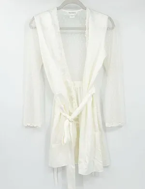 Flora Nikrooz Womens Coquette Bridal Sleep Charmeuse Robe & Slip Dress Set Small thumbnail 12