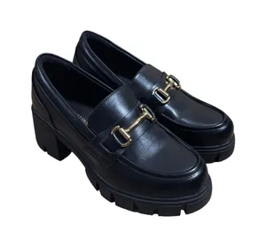 Dream Paris Womens Chunky Platform Loafers Size 6 Black Horsebit Lug Sole Goth thumbnail 1