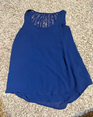 Women’s naked zebra navy tank top. Size medium thumbnail 1