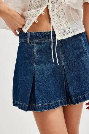 Free People We The Free Madison Ave Denim Mini Skirt Size 30 New with tags thumbnail 1