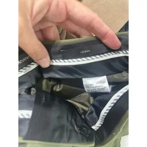 Banana Republic Logan Fit Trousers Olive Green Gold Button Straight Leg Size 16 thumbnail 6