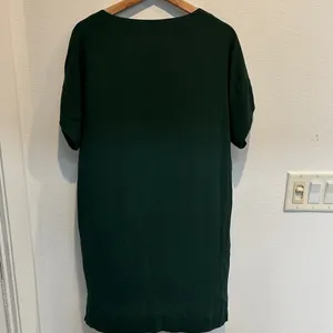 Madewell Forest Green V-Neck Short Sleeve dress thumbnail 5