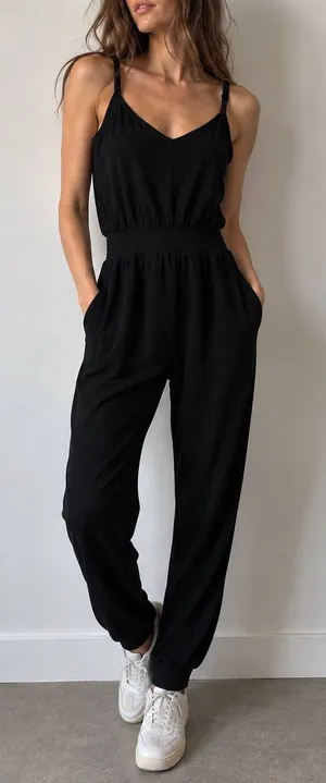 Cinq a Sept Black Jumpsuit Cargo Pocket XS Minimalist Casual thumbnail 1