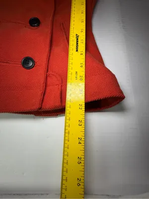 Charlotte Russe Bright Orange Double-Breasted Peacoat thumbnail 5