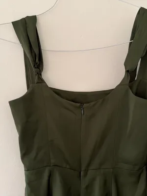 NWT Park & Fifth Albright Dress in Dark Olive Satin Size Small Bridesmaid Maxi thumbnail 9