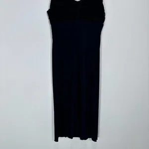 Byer Too! 90s Y2K Babydoll Whimsigoth Black‎ Crushed Velvet Rose Midi Dress Med thumbnail 2