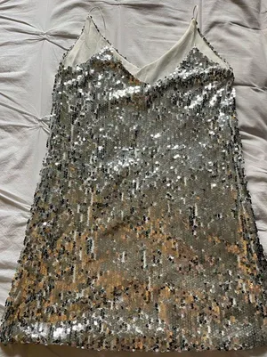 ⚠️SOLD⚠️Sequin dress Silver Size XS thumbnail 3