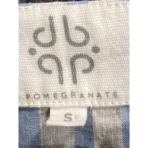 Pomegranate 100% Linen Striped Tunic Top Blue White S‎ thumbnail 4